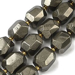 Natural Gold Pyrite/Golden Pyrite Beads Strands&nbsp;G-G459-C01-01
