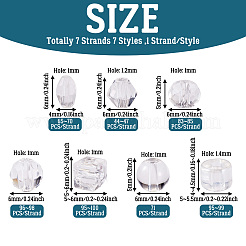 7 Strands 7 Styles Transparent Glass Bead Strands&nbsp;GLAA-TA0002-73