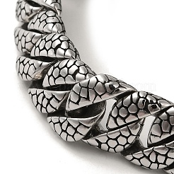 304 Stainless Steel Compass Cuban Link Chain Bracelets for Women Men&nbsp;BJEW-Q341-05A-AS