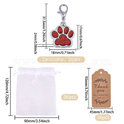 Zinc Alloy Enamel Glitter Powder Pendant Decoration&nbsp;HJEW-GL0001-25