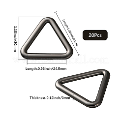 20Pcs Triangle Alloy Linking Rings&nbsp;FIND-CY0001-17B
