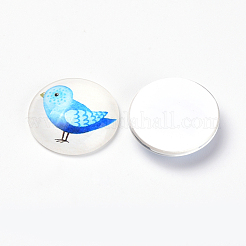 Printed Glass Flat Back Cabochons&nbsp;GGLA-Q056-012-20mm