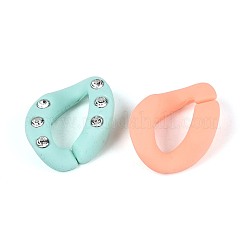 Opaque Spray Opaque Spray Painted Acrylic Crystal Rhinestone Linking Rings&nbsp;OACR-T031-01M-B