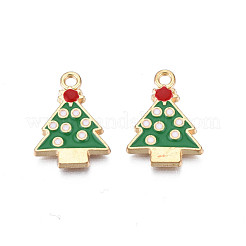 Rack Plating Alloy Enamel Pendants&nbsp;ENAM-N055-125