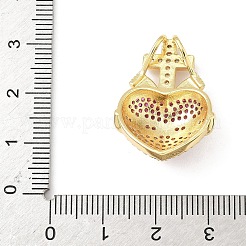 Brass Micro Pave Clear Cubic Zirconia Pendants&nbsp;KK-B141-33G