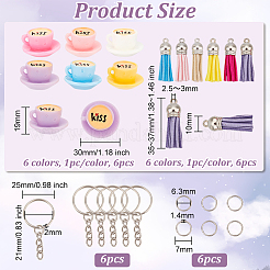 High Tea Theme Resin Keychain Making Kits&nbsp;DIY-CA0005-19A