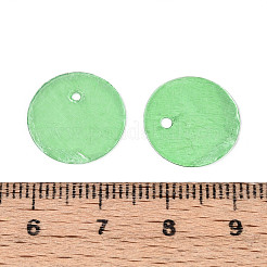 Spray Painted Natural Capiz Shell Disc Charms&nbsp;BSHE-T014-02E