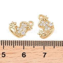 Christmas Brass Micro Pave Cubic Zirconia Pendants&nbsp;KK-L261-15B-G01