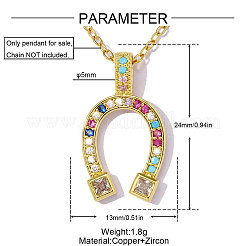 Brass Micro Pave Colorful Cubic Zirconia Pendants&nbsp;CU-OY001-87G