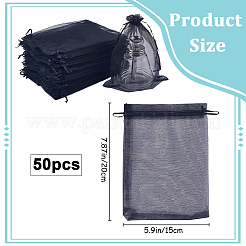 50pcs Large Organza Pouches Portable Shoes Bag Travel Storage Drawstring Bags&nbsp;OP-SP0001-03C-02