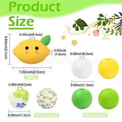 43Pcs 7 Styles Silicone Beads&nbsp;SIL-YW0002-62