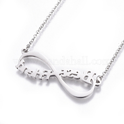 304 Stainless Steel Pendant Necklaces&nbsp;NJEW-E141-36