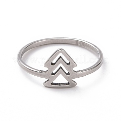 Non-Tarnish 201 Stainless Steel Arrow Mark Finger Ring for Women&nbsp;RJEW-J051-05P
