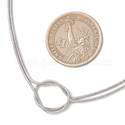 304 Stainless Steel Knot Snake Chain 2-Strand Necklaces&nbsp;NJEW-JN05885