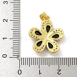 Rack Plating Brass Micro Pave Cubic Zirconia Pendants&nbsp;KK-G513-93G-03