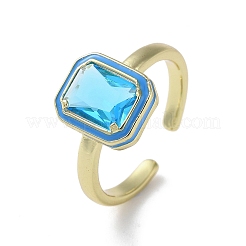 Rack Plating Real 18k Gold Plated Brass Cuff Rings&nbsp;RJEW-M159-01G