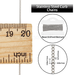 304 Stainless Steel Curb Chains&nbsp;CHS-BBC0001-01