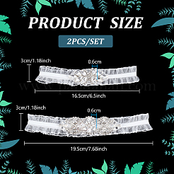 Nylon Lace Elastic Bridal Garters&nbsp;AJEW-WH0661-25B
