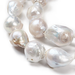 Natural Baroque Pearl Keshi Pearl Beads Strands&nbsp;PEAR-K004-20