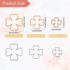 48Pcs 6 Style 316 Stainless Steel Link Rings&nbsp;STAS-CA0002-15