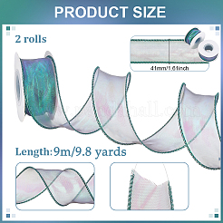 Polyester Lace Trim&nbsp;OCOR-WH0111-38