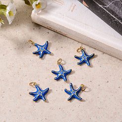 5Pcs Brass Enamel Pendants&nbsp;KK-SZ0004-30