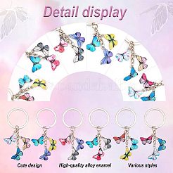 2 Sets Printed Alloy Enamel Keychains&nbsp;KEYC-OC0001-29