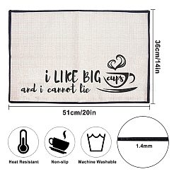 Coffee Theme Diablement Fort Cup Mats&nbsp;AJEW-WH0201-005