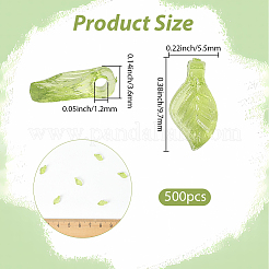 500Pcs Transparent Acrylic Charms&nbsp;TACR-SP0001-36B