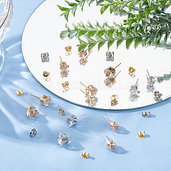 120Pcs 4 Style Iron Stud Earring Findings&nbsp;DIY-OC0010-07