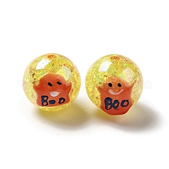 AB Color Transparent Crackle Acrylic Round Beads&nbsp;LS-OACR-A013-03C