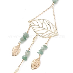 Brass Hollow Leaf Pendant Decorations&nbsp;HJEW-TA00273