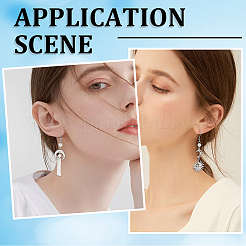 300Pcs 304 Stainless Steel Earring Hooks&nbsp;STAS-SP0001-34