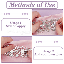 Glass Rhinestone Collar Decoration&nbsp;DIY-WH0061-011S