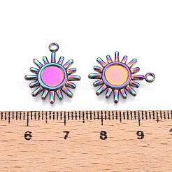 Ion Plating(IP) 304 Stainless Steel Pendant Cabochon Settings&nbsp;STAS-I671-19MC