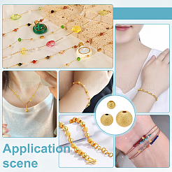 220Pcs 3 Styles Brass Textured Beads&nbsp;KK-ME0002-68G