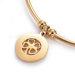 304 Stainless Steel Charm Bangles&nbsp;BJEW-L664-002G