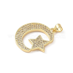 Brass Micro Pave Cubic Zirconia Pendants&nbsp;KK-L239-017G