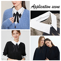 2Pcs 2 Colors Polyester Detachable Blouse False Collar&nbsp;AJEW-NB0003-96