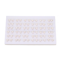 Brass & Natural Pearl Stud Earrings&nbsp;PEAR-N020-WX09