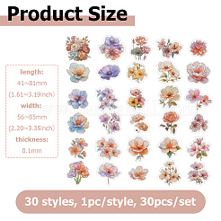 30Pcs 30 Styles Waterproof 3D Laser Adhesive Stickers&nbsp;DIY-WH0308-779-1