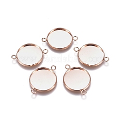 201 Stainless Steel Cabochon Connector Settings&nbsp;STAS-E484-45D-RG