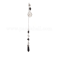 Natural Mixed Gemstone Pointed Dowsing Pendulums&nbsp;PALLOY-JF02009