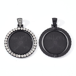 Alloy Pendant Cabochon Settings&nbsp;X-PALLOY-S107-005EB-RS