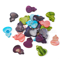24Pcs 6 Colors Dyed Natural Freshwater Shell Pendants&nbsp;BSHE-TA0001-05