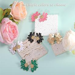 Vintage Flower Stud Earrings for Women Alloy Enamel Half Flower Stud Earrings Summer Earrings Boho Beach Floral Stud Earrings Jewelry Gifts for Women&nbsp;JE1095A