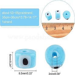 Nbead Handmade Evil Eye Lampwork Beads Strands&nbsp;LAMP-NB0001-49A