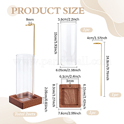 Transparent Glass Incense Holder&nbsp;AJEW-WH0481-796A