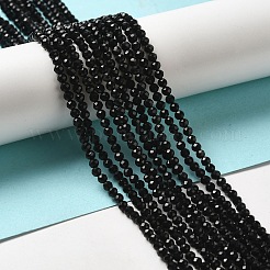 Natural Black Onyx Beads Strands&nbsp;G-K020-3mm-30