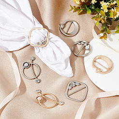 8Pcs 8 Style Alloy Resin Imitation Pearl Slide Buckles&nbsp;JEWB-GA0004-76